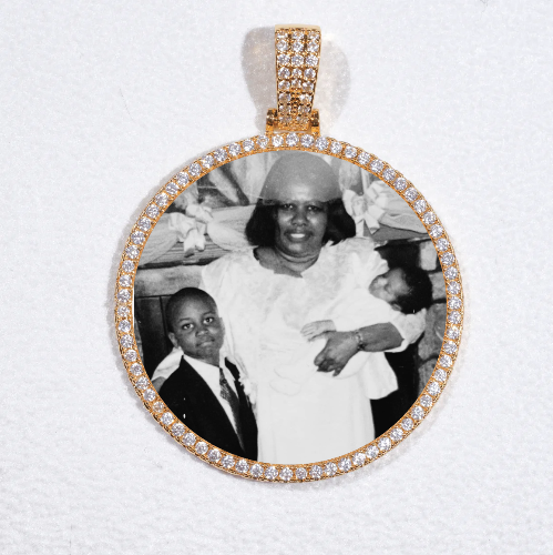MEDIUM 3D CIRCLE CUSTOM PICTURE PENDANT