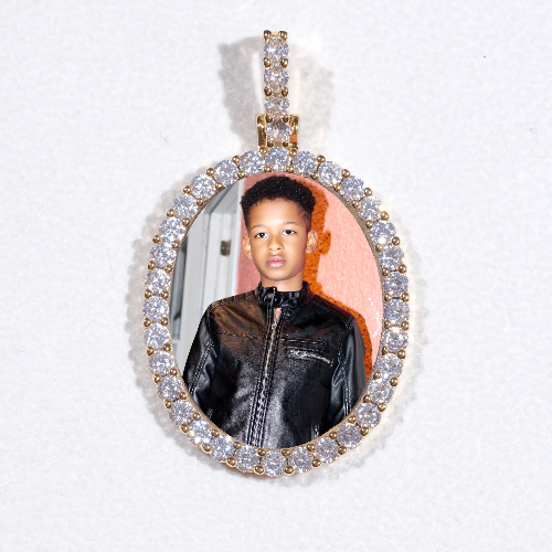 3D Oval Custom Picture Pendant