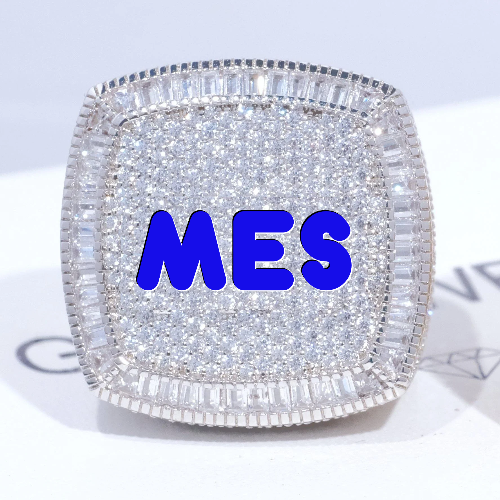 CUSTOM LETTER 3D ICED RING