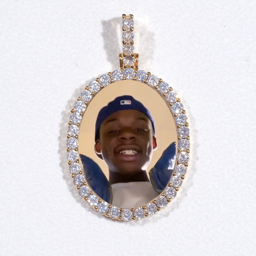 3D Oval Custom Picture Pendant
