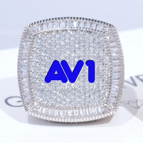 CUSTOM LETTER 3D ICED RING