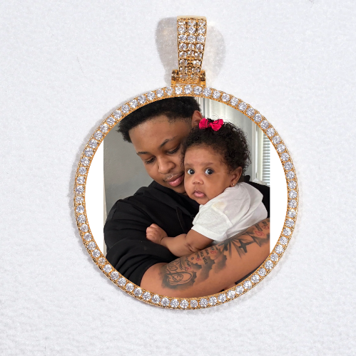MEDIUM 3D CIRCLE CUSTOM PICTURE PENDANT