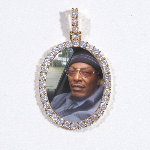 3D Oval Custom Picture Pendant