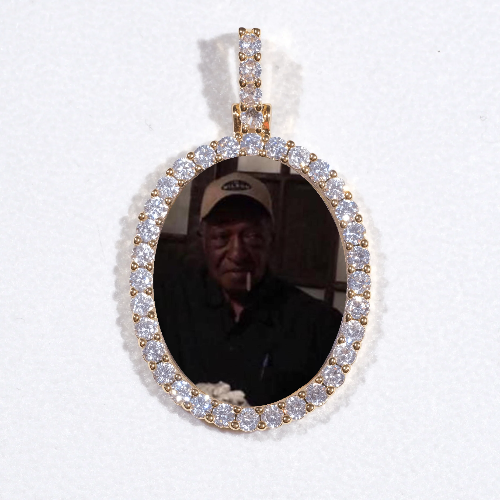 3D Oval Custom Picture Pendant