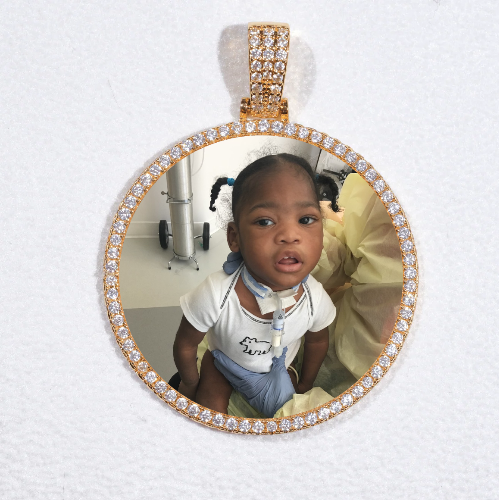 MEDIUM 3D CIRCLE CUSTOM PICTURE PENDANT