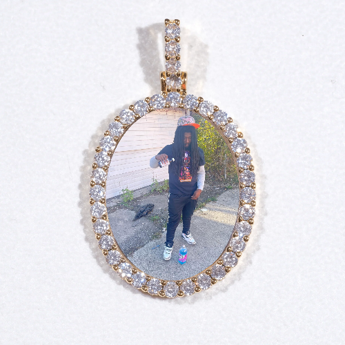 3D Oval Custom Picture Pendant