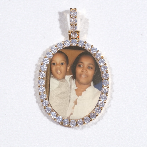 3D Oval Custom Picture Pendant