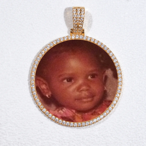 MEDIUM 3D CIRCLE CUSTOM PICTURE PENDANT