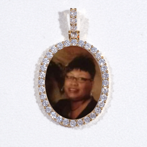 3D Oval Custom Picture Pendant