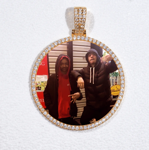 MEDIUM 3D CIRCLE CUSTOM PICTURE PENDANT