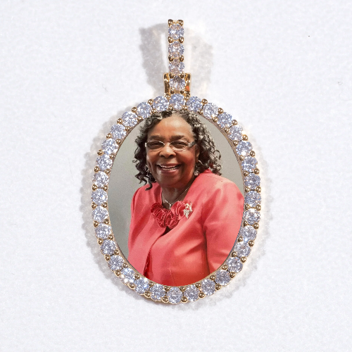 3D Oval Custom Picture Pendant