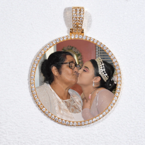 MEDIUM 3D CIRCLE CUSTOM PICTURE PENDANT