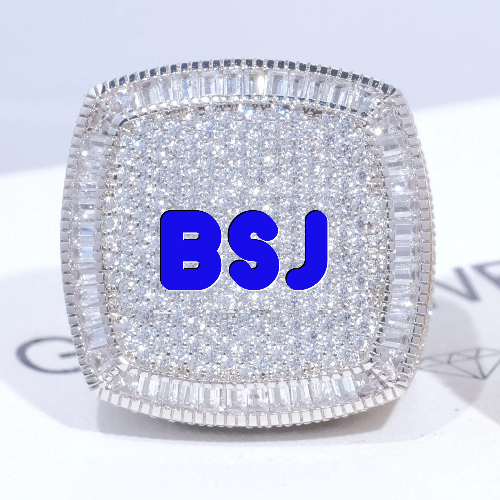 CUSTOM LETTER 3D ICED RING
