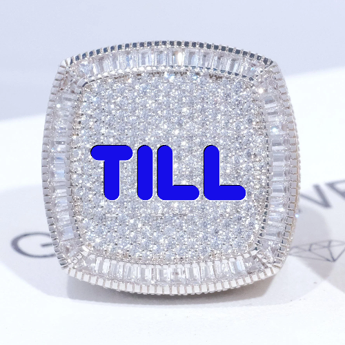CUSTOM LETTER 3D ICED RING