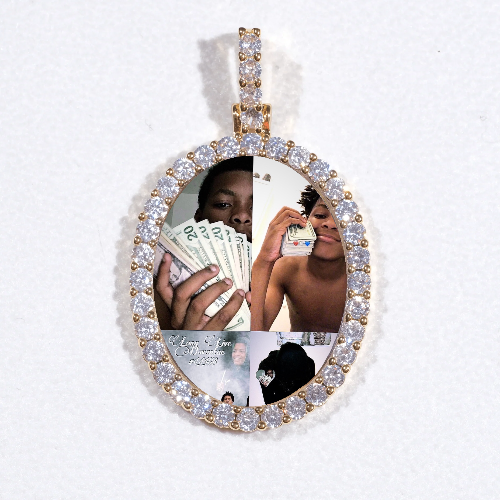 3D Oval Custom Picture Pendant