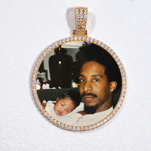 MEDIUM 3D CIRCLE CUSTOM PICTURE PENDANT