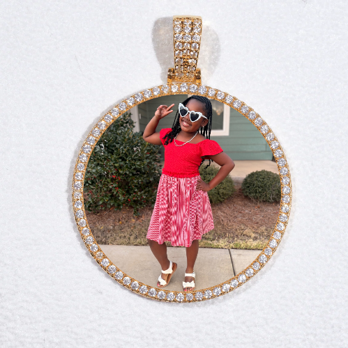 MEDIUM 3D CIRCLE CUSTOM PICTURE PENDANT
