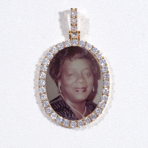 3D Oval Custom Picture Pendant