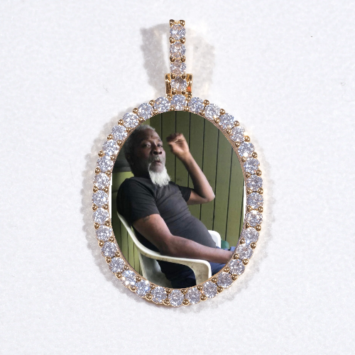 3D Oval Custom Picture Pendant
