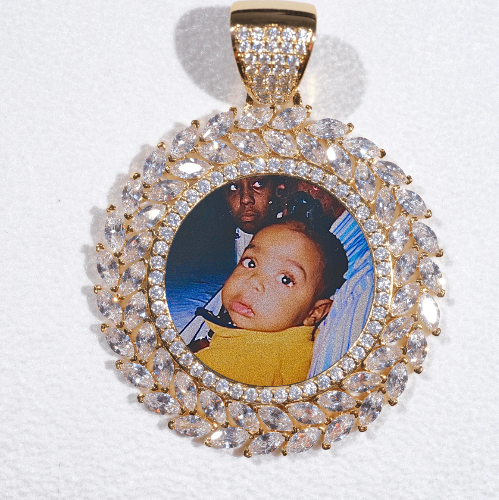 Large 3D Wheat Ear Custom Picture Pendant