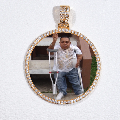MEDIUM 3D CIRCLE CUSTOM PICTURE PENDANT