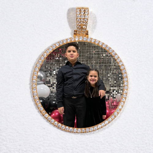 MEDIUM 3D CIRCLE CUSTOM PICTURE PENDANT