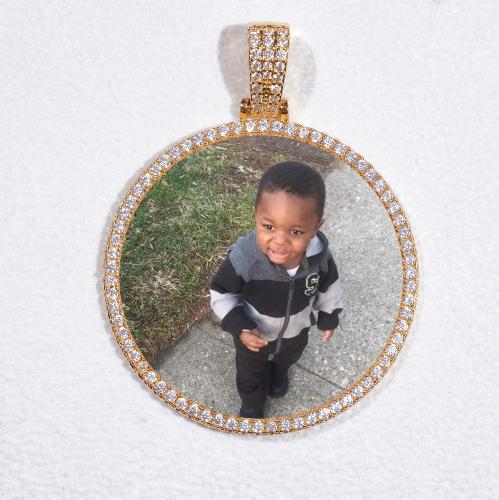MEDIUM 3D CIRCLE CUSTOM PICTURE PENDANT