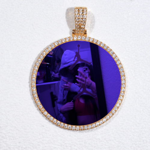 MEDIUM 3D CIRCLE CUSTOM PICTURE PENDANT
