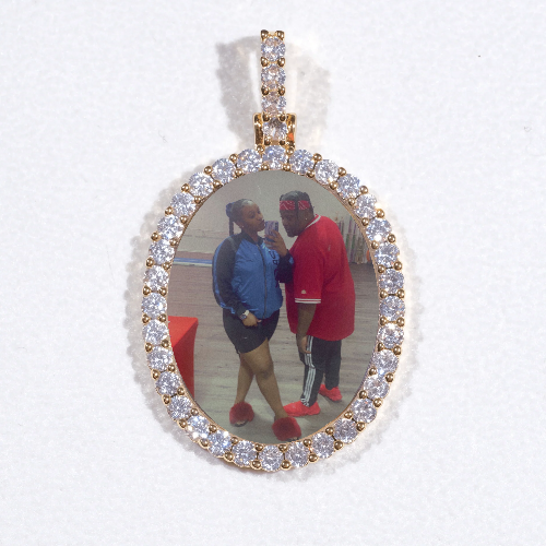 3D Oval Custom Picture Pendant