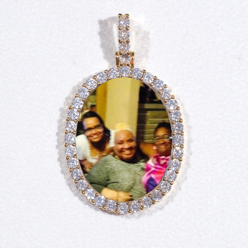 3D Oval Custom Picture Pendant
