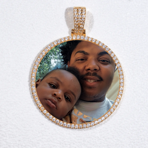 MEDIUM 3D CIRCLE CUSTOM PICTURE PENDANT