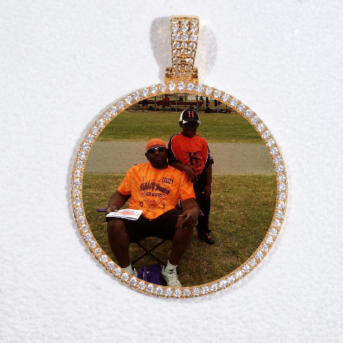 MEDIUM 3D CIRCLE CUSTOM PICTURE PENDANT