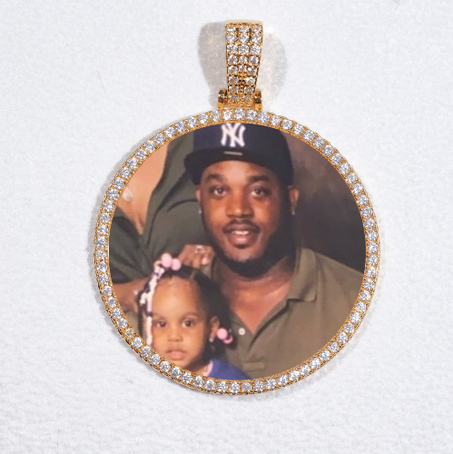MEDIUM 3D CIRCLE CUSTOM PICTURE PENDANT