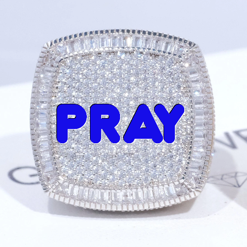 CUSTOM LETTER 3D ICED RING