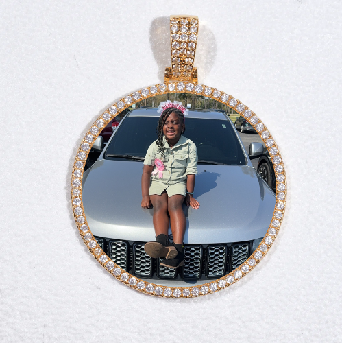 MEDIUM 3D CIRCLE CUSTOM PICTURE PENDANT
