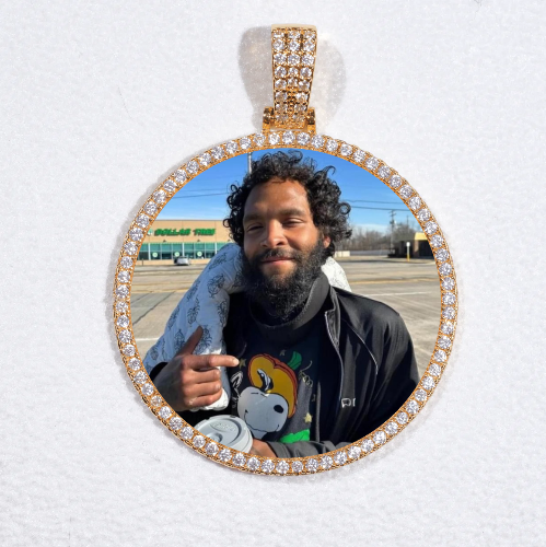 MEDIUM 3D CIRCLE CUSTOM PICTURE PENDANT
