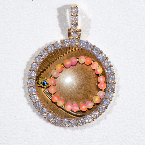 3D CIRCLE CUSTOM PICTURE PENDANT SMALL SIZE