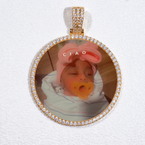 MEDIUM 3D CIRCLE CUSTOM PICTURE PENDANT
