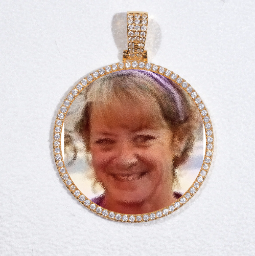 MEDIUM 3D CIRCLE CUSTOM PICTURE PENDANT