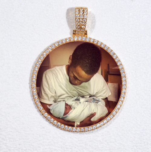 MEDIUM 3D CIRCLE CUSTOM PICTURE PENDANT