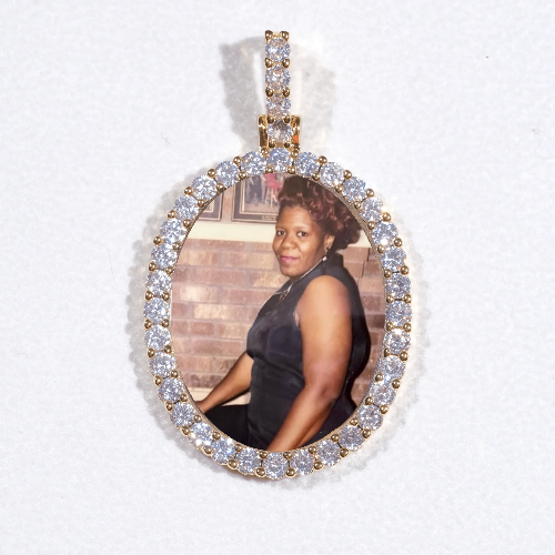 3D Oval Custom Picture Pendant
