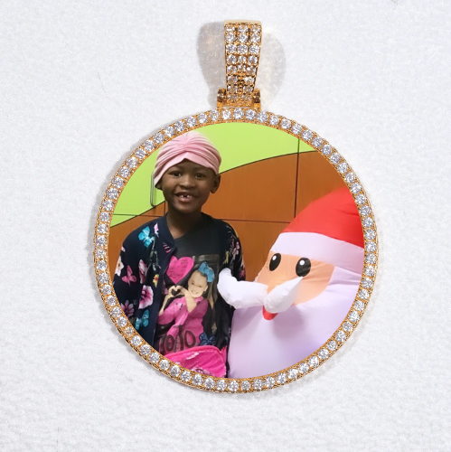 MEDIUM 3D CIRCLE CUSTOM PICTURE PENDANT