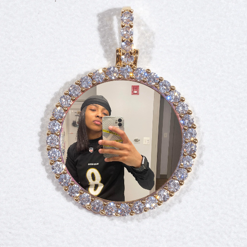 3D CIRCLE CUSTOM PICTURE PENDANT SMALL SIZE