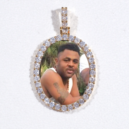 3D Oval Custom Picture Pendant