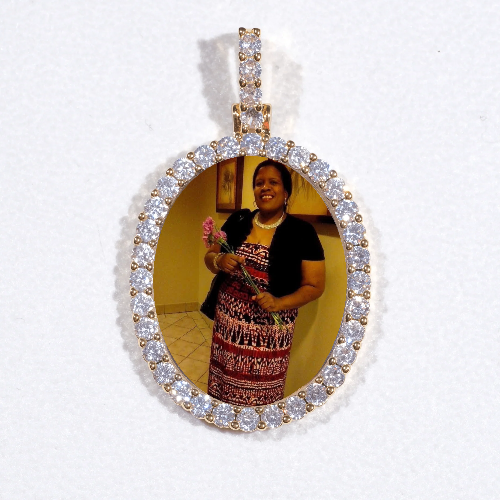3D Oval Custom Picture Pendant