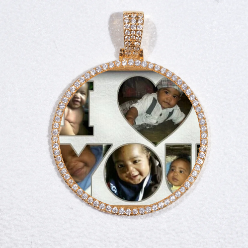 MEDIUM 3D CIRCLE CUSTOM PICTURE PENDANT