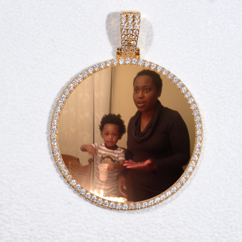MEDIUM 3D CIRCLE CUSTOM PICTURE PENDANT
