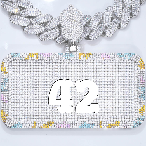 CUSTOM LETTER NECKLACE 3D COLORFUL SQUARE
