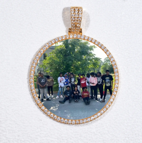 MEDIUM 3D CIRCLE CUSTOM PICTURE PENDANT