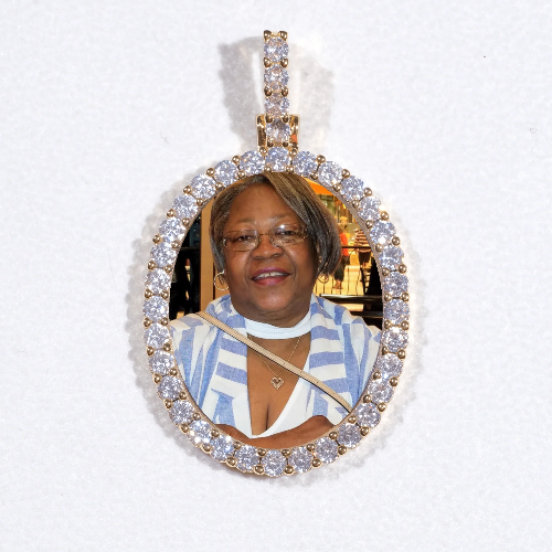 3D Oval Custom Picture Pendant